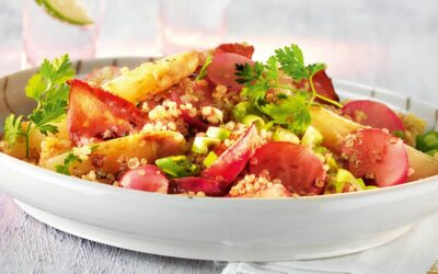 Rezept der Woche: Gebratener Quinoa mit Radieschen, Schinken und Spargel