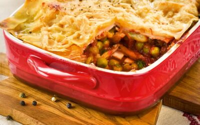 Rezept der Woche: Lasagne mit Erbsen, Mangold, Tomatensauce, Putenwurst und Mozzarella