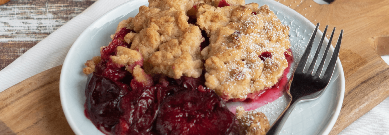 Rezept der Woche: Pflaumen Crumble