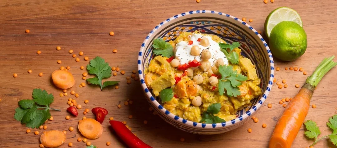 Rezept der Woche: Veganes Möhren-Lupinen-Curry