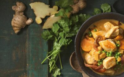 Rezept der Woche: Schnelles Puten-Curry mit Erbsen, Süßkartoffeln und Basmati-Reis