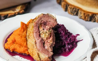 Rezept der Woche: Gefüllte Gänsebrust mit Feigenrotkohl und Süßkartoffelpüree