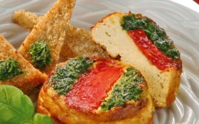 Rezept der Woche: Gebackener Ricotta mit Paprika und Pesto